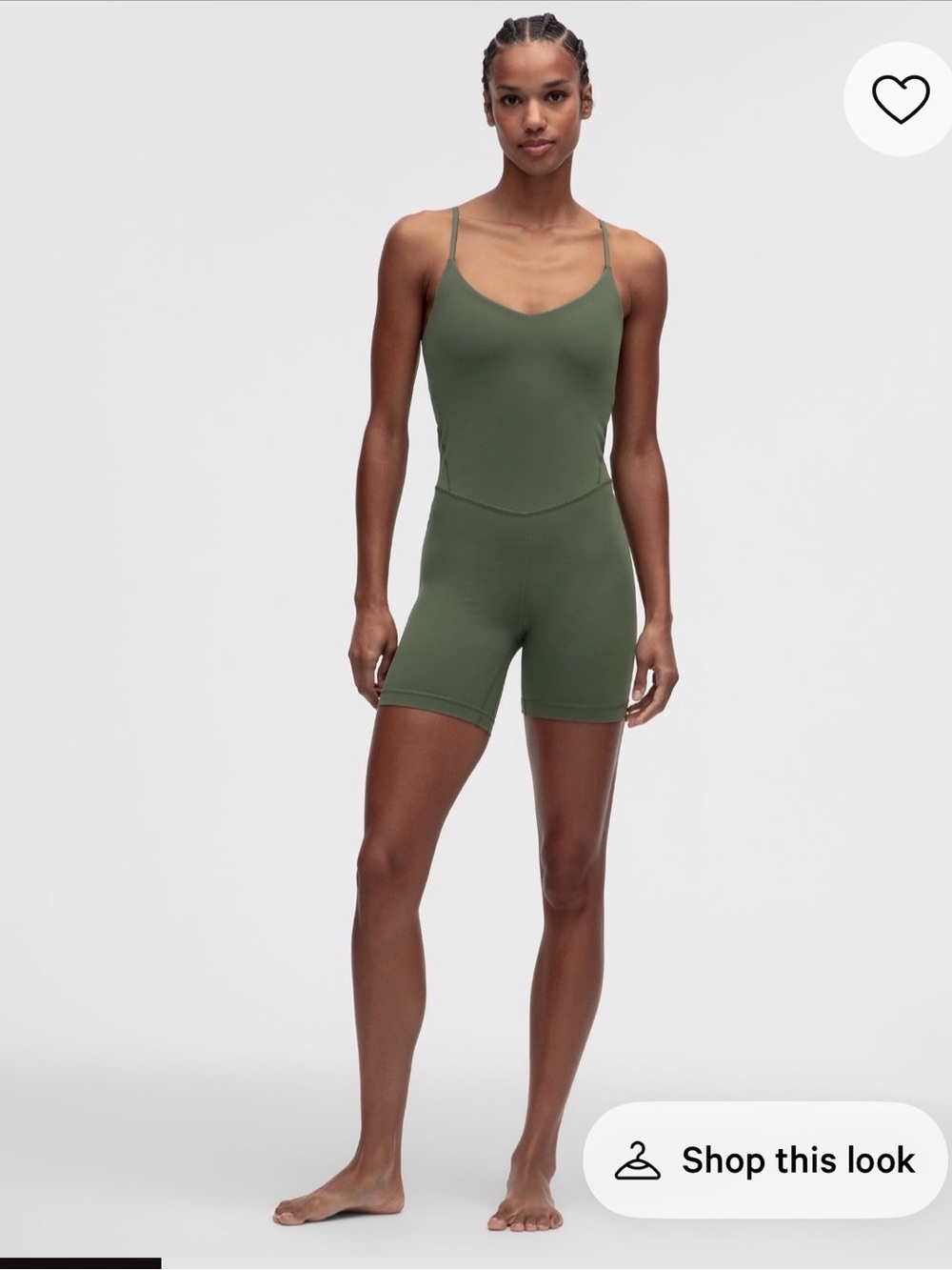 lululemon athletica Olive Green V-Neck Romper